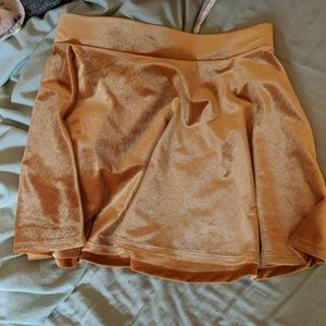 Mustard Velvet Skirt